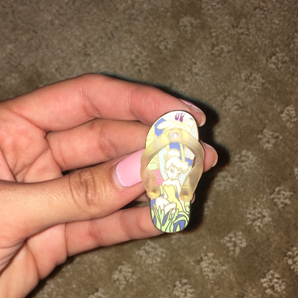 Tinker bell flip flop pin